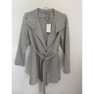 SOIA & KYO Kenia Funnel Neck Wool Blend Wrap Coat Size Large NWT
